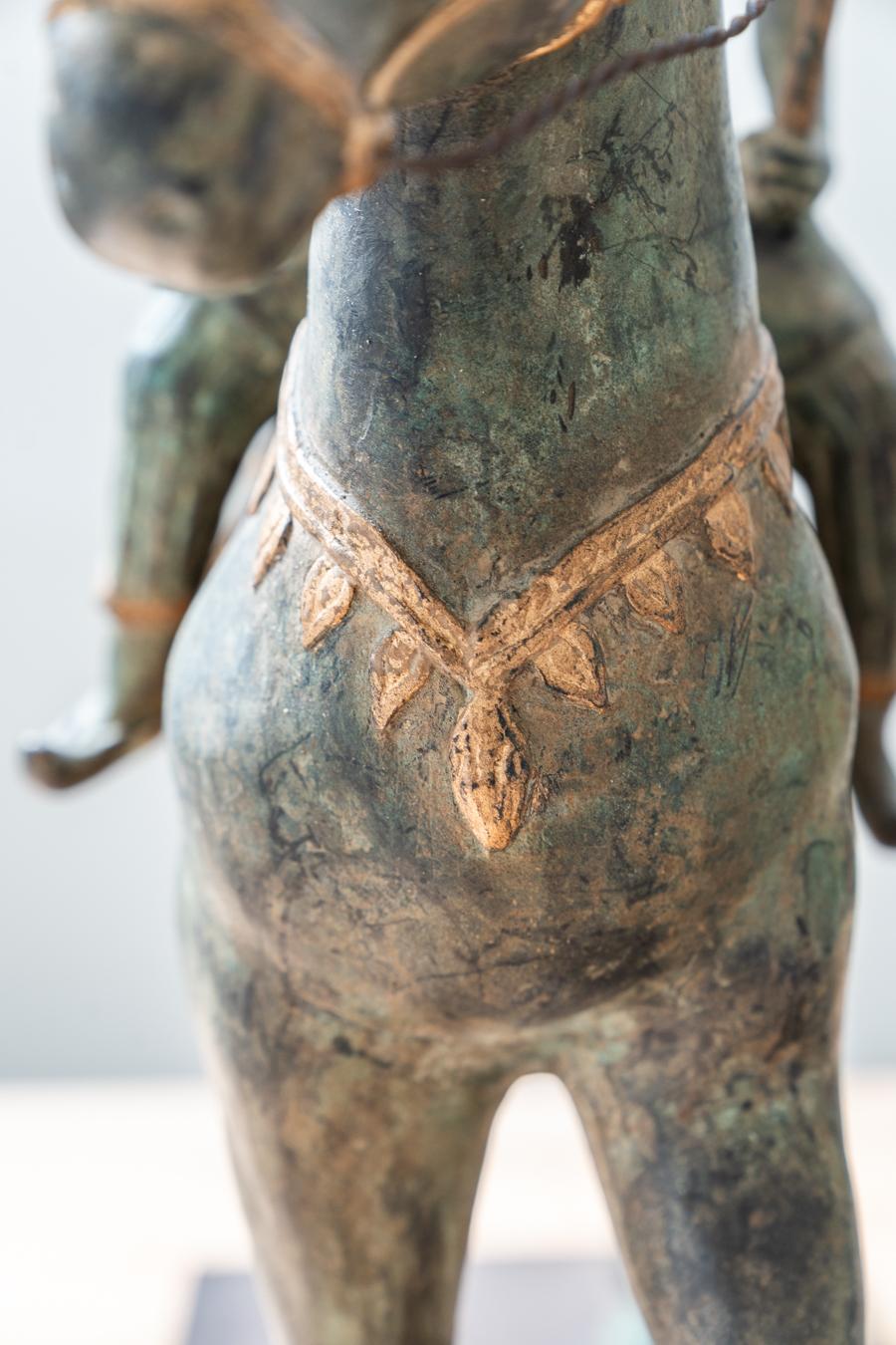 Two antique bronze horsemen, 1920s-30s For Sale 11