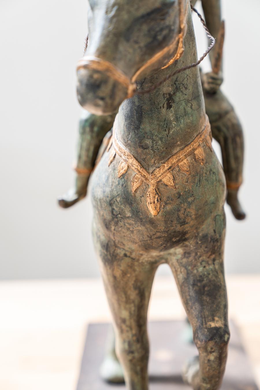 Two antique bronze horsemen, 1920s-30s For Sale 2