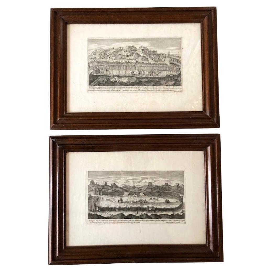 Two Roman Engravings Circus Maximus and Circus of Caracalla Marco Sadeler 1606 For Sale