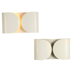 Two "Foglio" wall lamps by Tobia Scarpa for Flos, from the 1960s