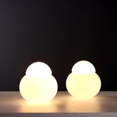 Due Lampade da tavolo 'Daruma' di Sergio Asti per Candle anni 70