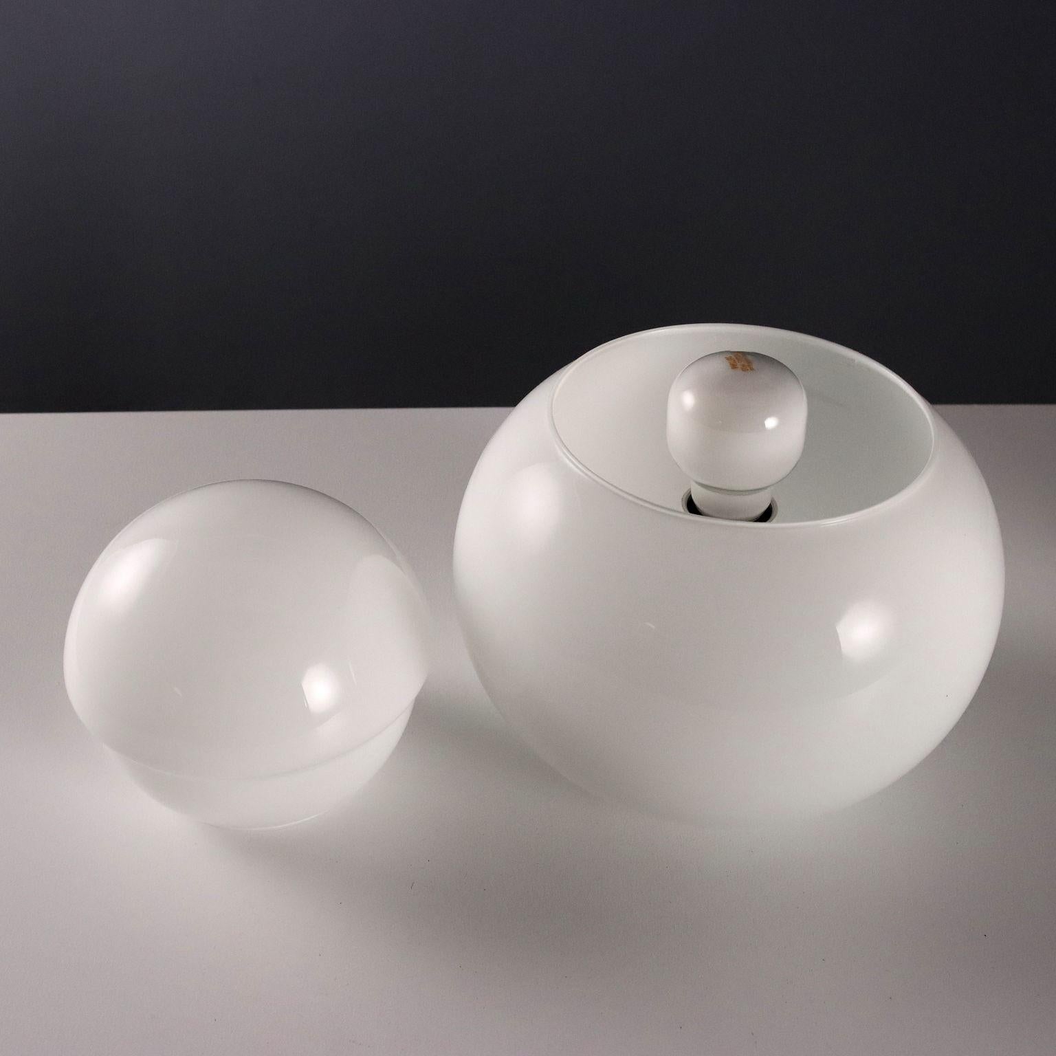 Glass Due Lampade da tavolo 'Daruma' di Sergio Asti per Candle anni 70 For Sale