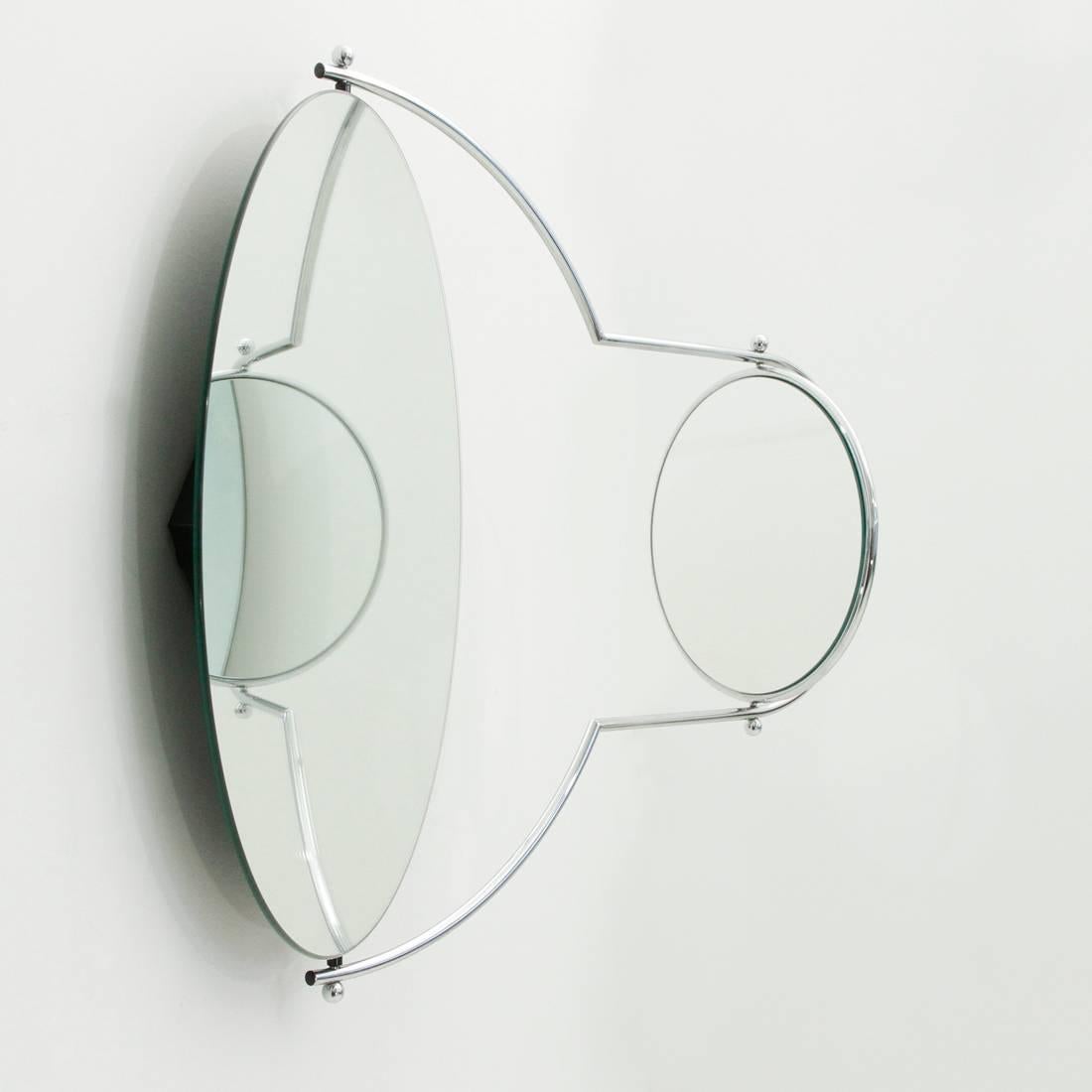 Mid-Century Modern Due Mirror by Rodney Kinsman for Bieffeplast, 1980s