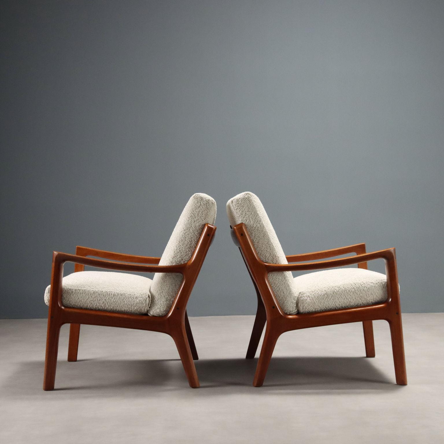 Italian Due Poltrone anni '60 France & Son Design di Ole Wanscher in vendita