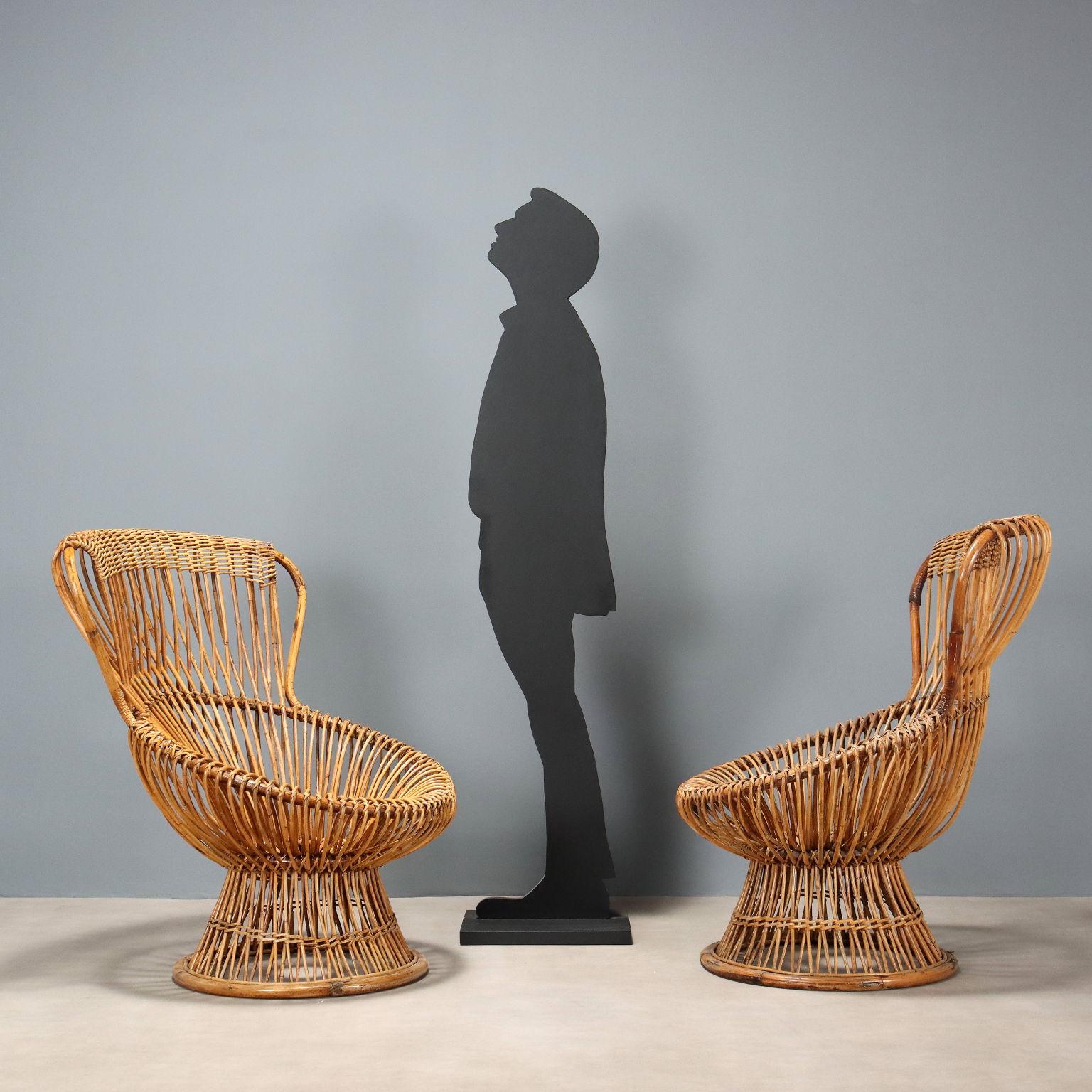 Mid-Century Modern Two 'Margherita' Armchairs by Franco Albini, 1950s-60s For Sale