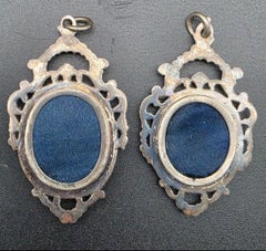 Two pierced silver relic holders, 19th century - objects of historical interest