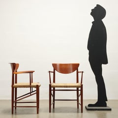 Two Chairs 'No. 317' Peter Hvidt and Orla Mølgaard-Nielsen for Søborg Møbelfabrik