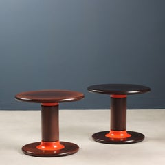 Dos mesas auxiliares 'Rocchetto' de Ettore Sottsass para Poltronova años 60