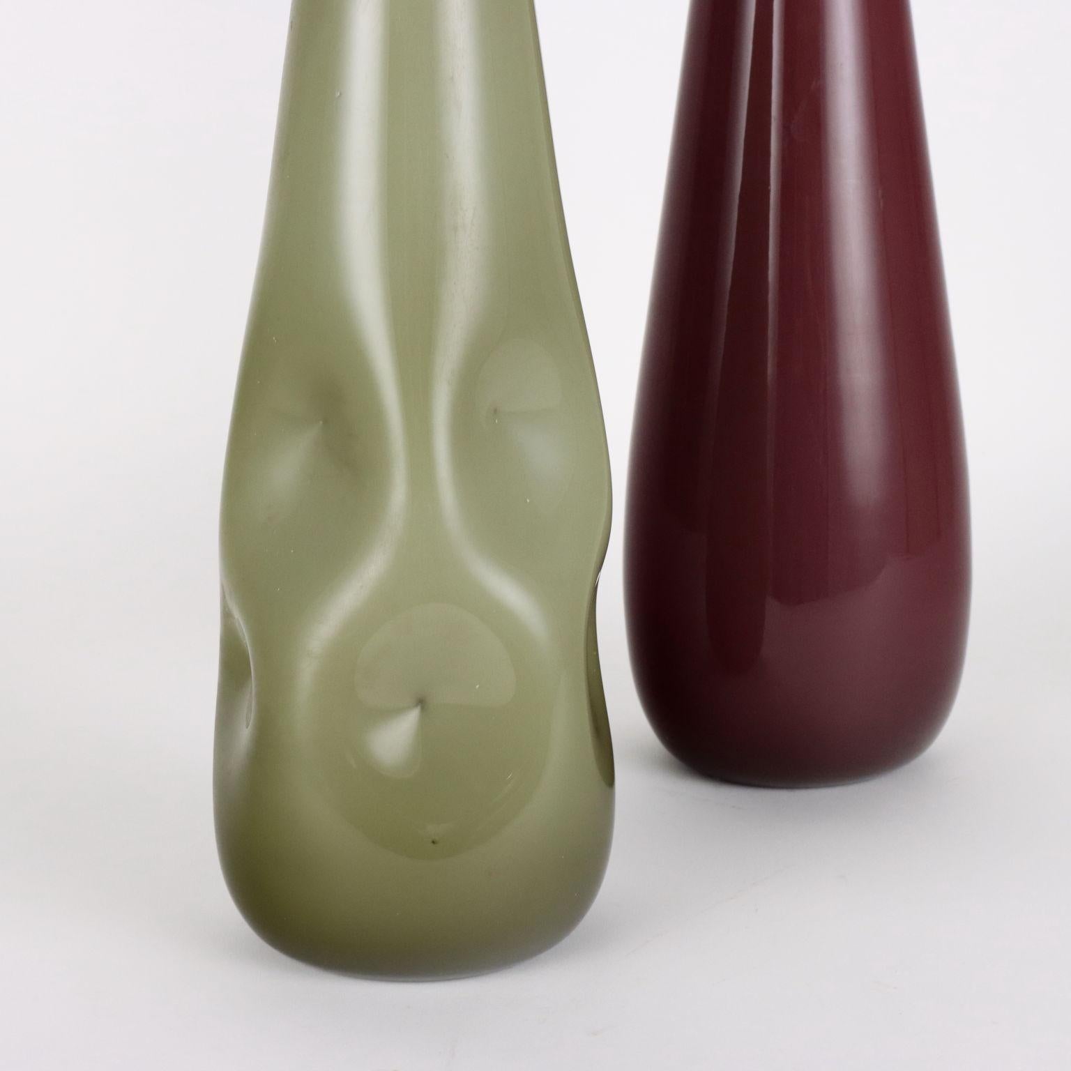 Two Murano Glass Vases 1970s For Sale 1