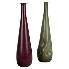 Deux vases en verre de Murano 1970