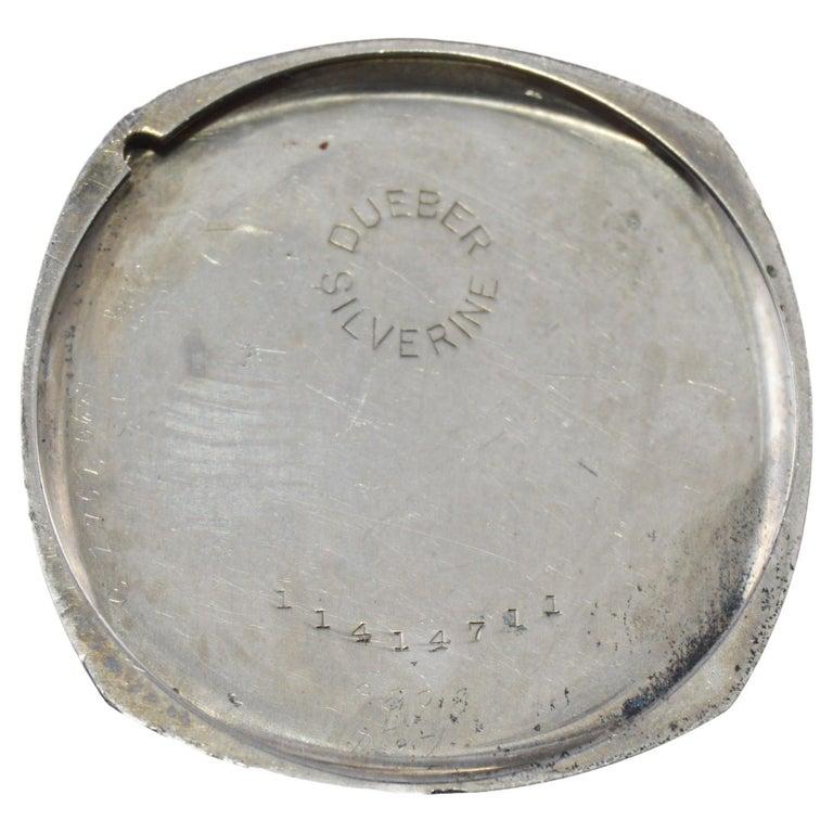 Dueber Hampden Nickel Silver Watch with Original Dial & Hands & Strap circa 1920 For Sale 11