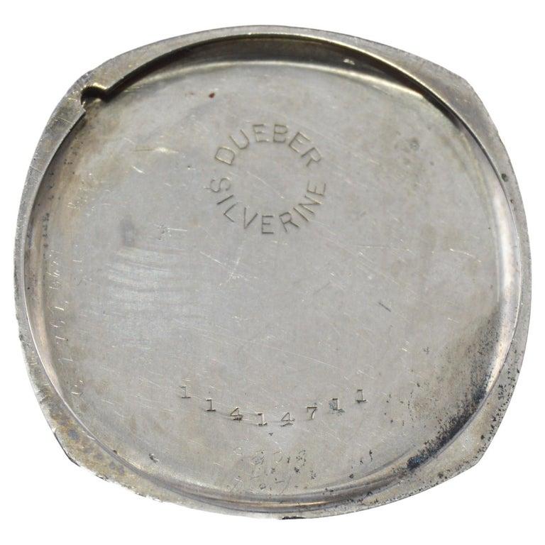 Dueber Hampden Nickel Silver Watch with Original Dial & Hands & Strap circa 1920 For Sale 10