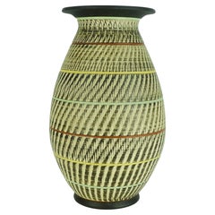 duemler & breiden 1950's mid century VASE floorvase model 32/35 sgraffito decor
