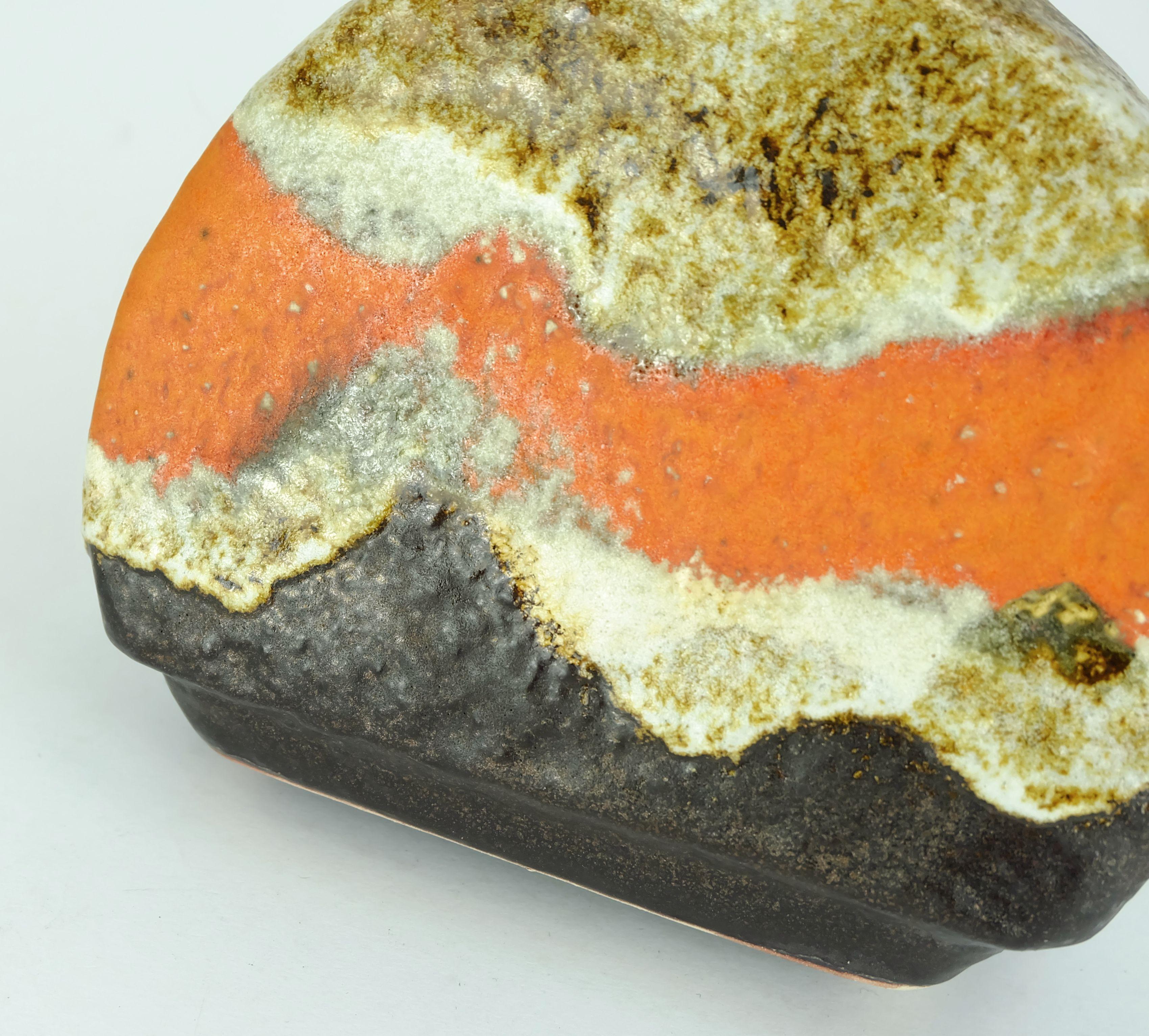 Céramique duemler & breiden VASE modèle 603/25 lave grasse du milieu du siècle dernier en vente