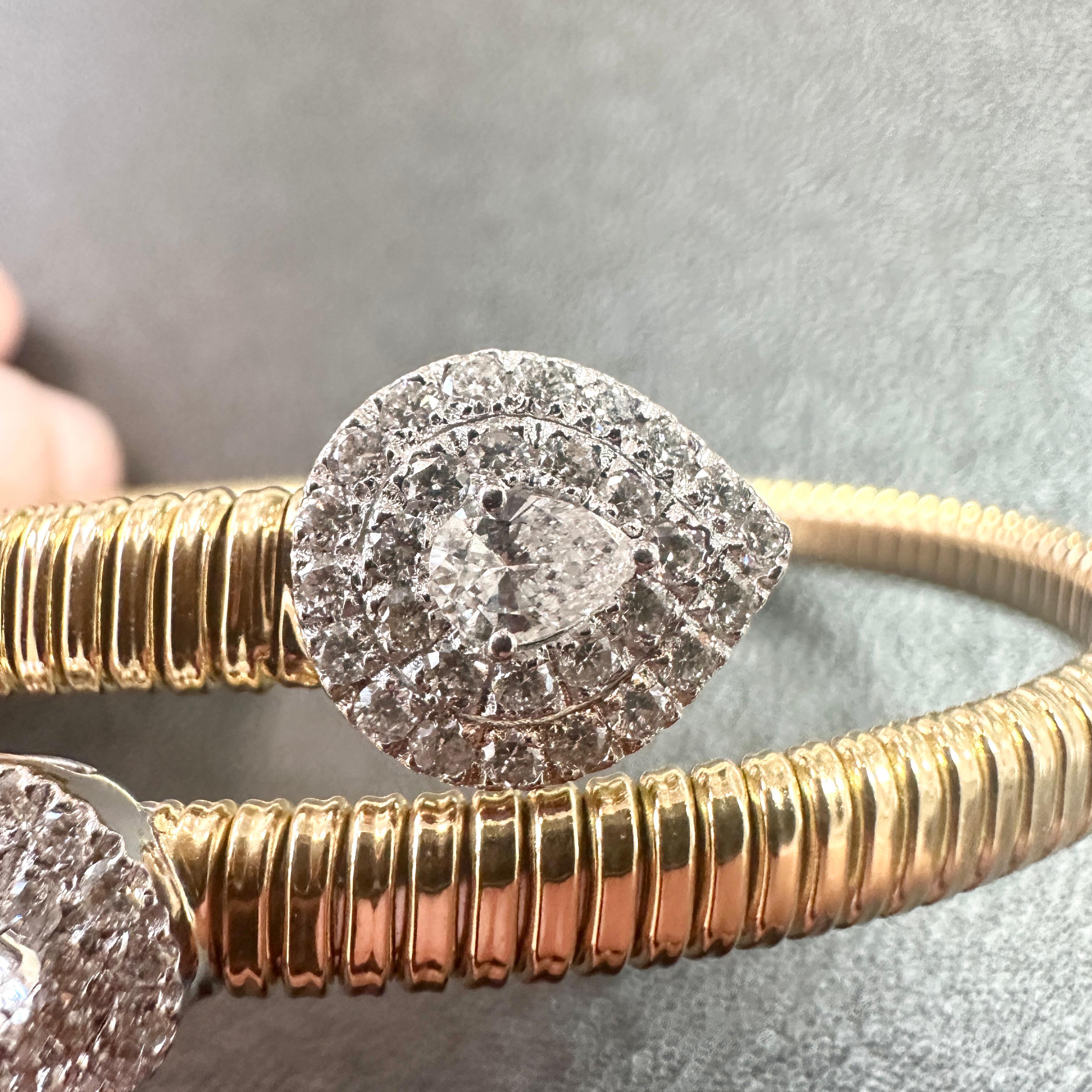 Brazalete Duet Diamond Halo Bypass, Pera y Oval en Nuevo estado para la venta en New York, NY