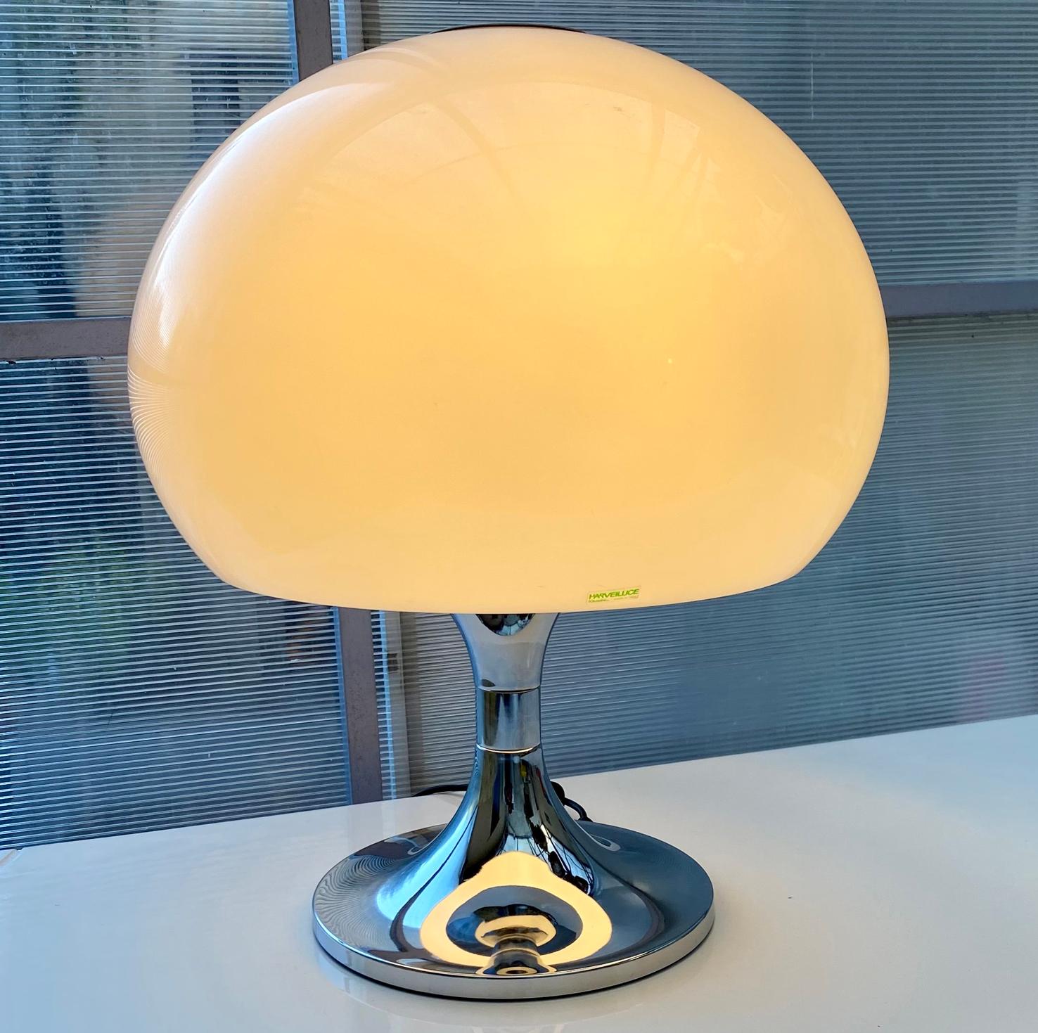 Plastic Duetto Lamp By Luigi Massoni For Harveiluce, 1972 For Sale