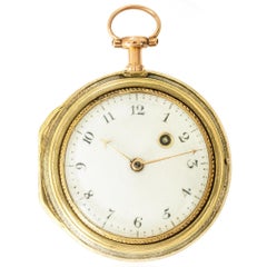 Dufalga Geneve. A Four Colour Gold Enamel Verge Watch C1770