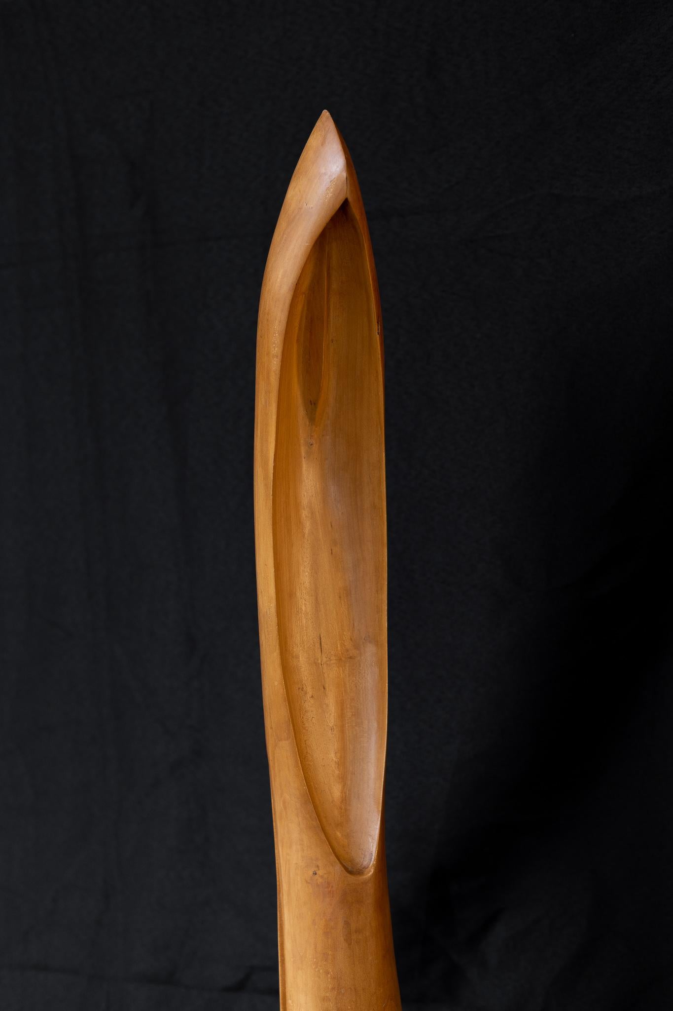 Wooden Canoe Abstract Sculpture 3