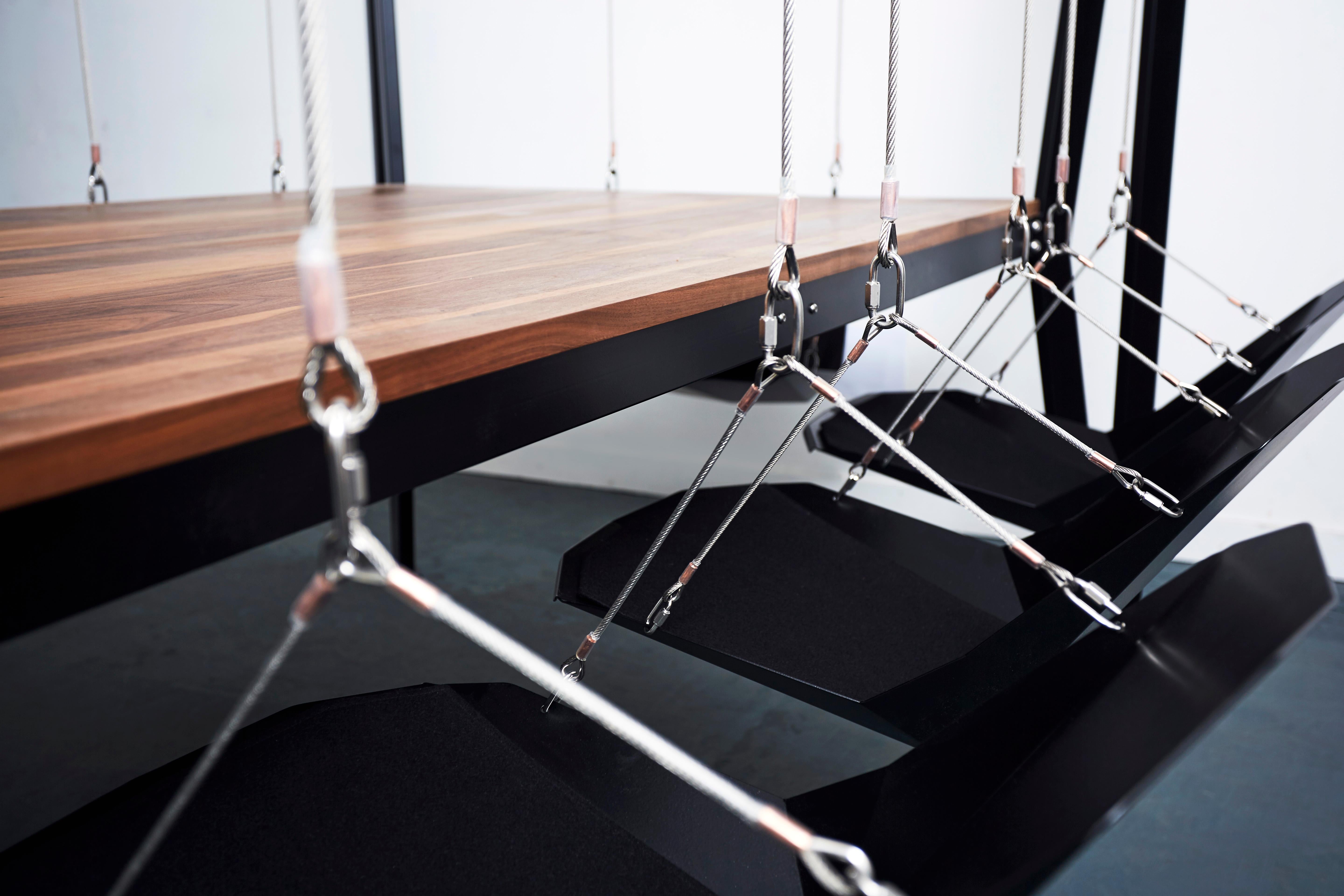 English 8-Seater, Indoor Rectangular Swing Boardroom Table, Light Oak For Sale