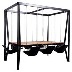 8-Sitzer, rechteckiger Swing Boardroom-Tisch aus heller Eiche