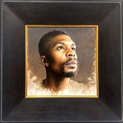 "Renato Looking Up" (2025) Oil Portrait Painting on Linen