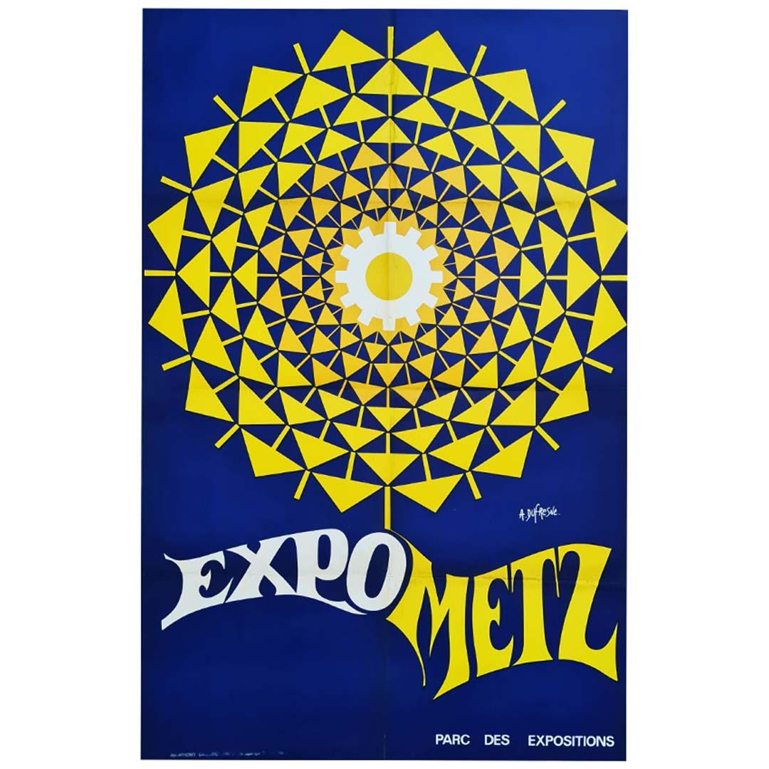 Original poster made for the Exhibition of Metz in 1973 - Graphic Design - Print by Dufresne