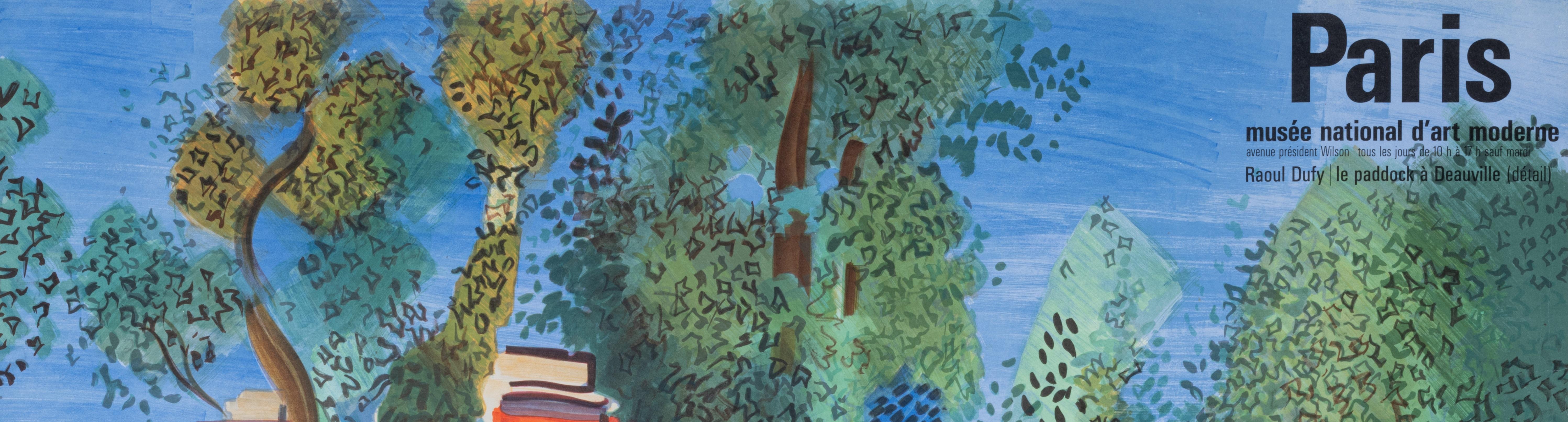 Affiche de 1964 destinée à promouvoir le tourisme à Paris et notamment le Musée d'art moderne qui abrite une grande quantité d'œuvres de Raoul Dufy, entre autres.

Artistics : Raoul Dufy
Titre : Paris - Musée Nationale d'Art Moderne
Date :