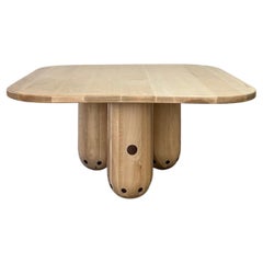 Dug trio table in maple