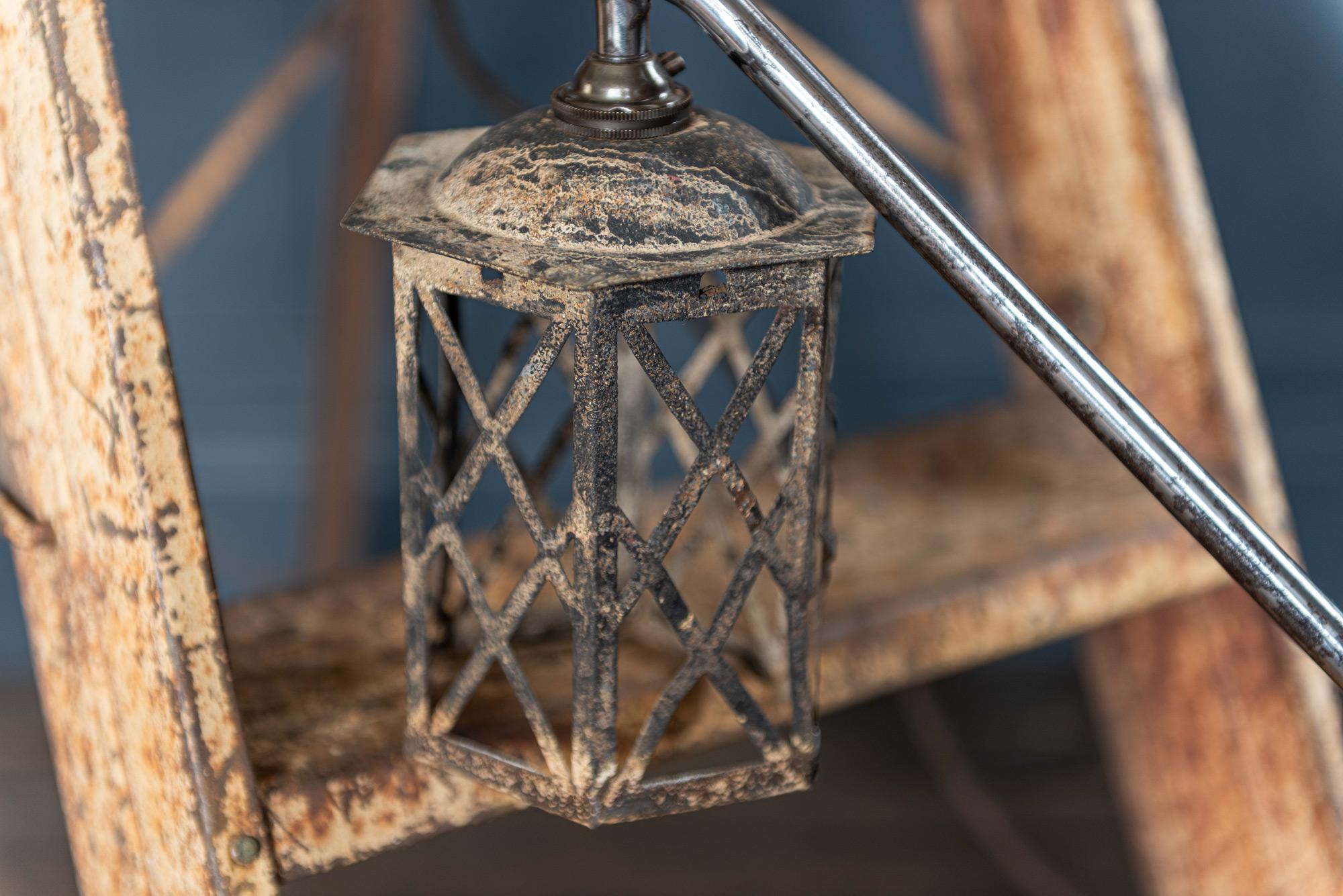 Dugdills Polished Anglepoise Lantern Lamp, circa 1920 For Sale 4