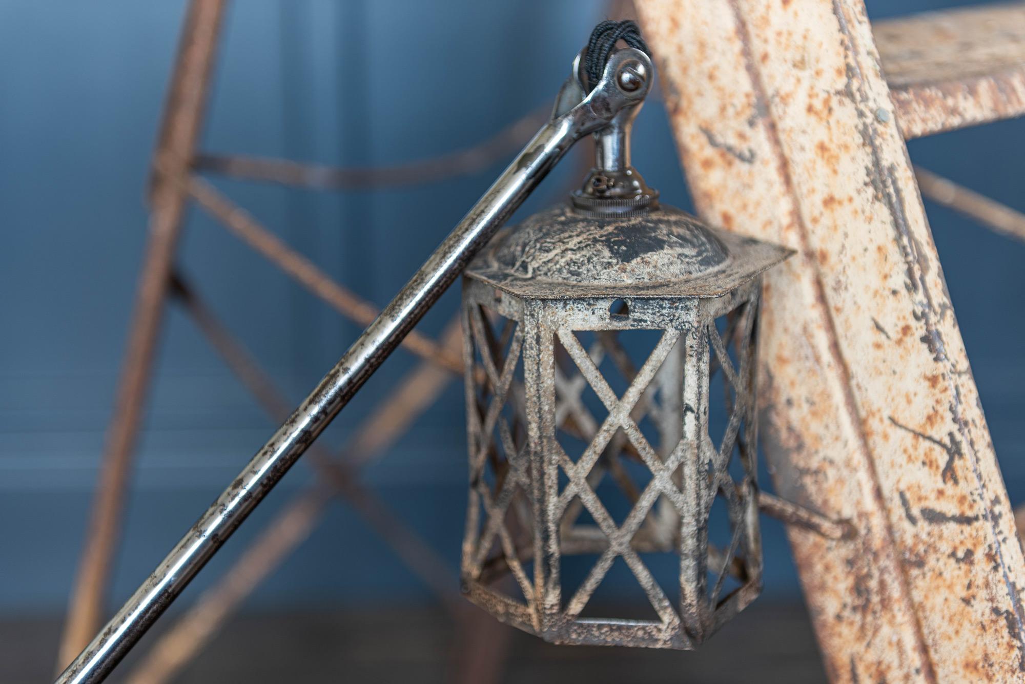 Dugdills Polished Anglepoise Lantern Lamp, circa 1920 For Sale 9