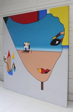 Duggie Fields Ilusión óptica Óleo sobre lienzo Obra de arte