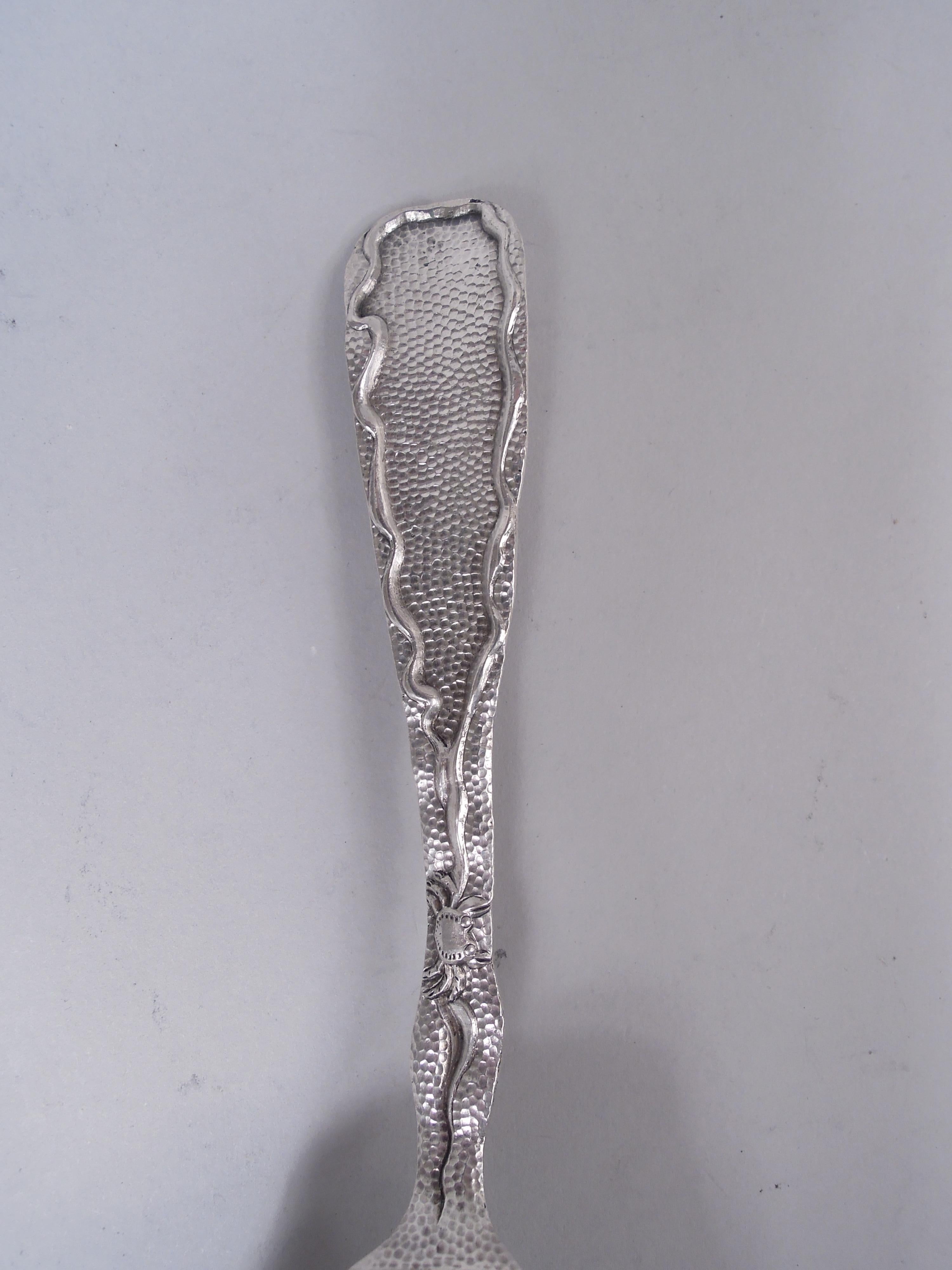 19th Century Duhme American Japonesque Sterling Silver Fish Serving Fork & Slice For Sale
