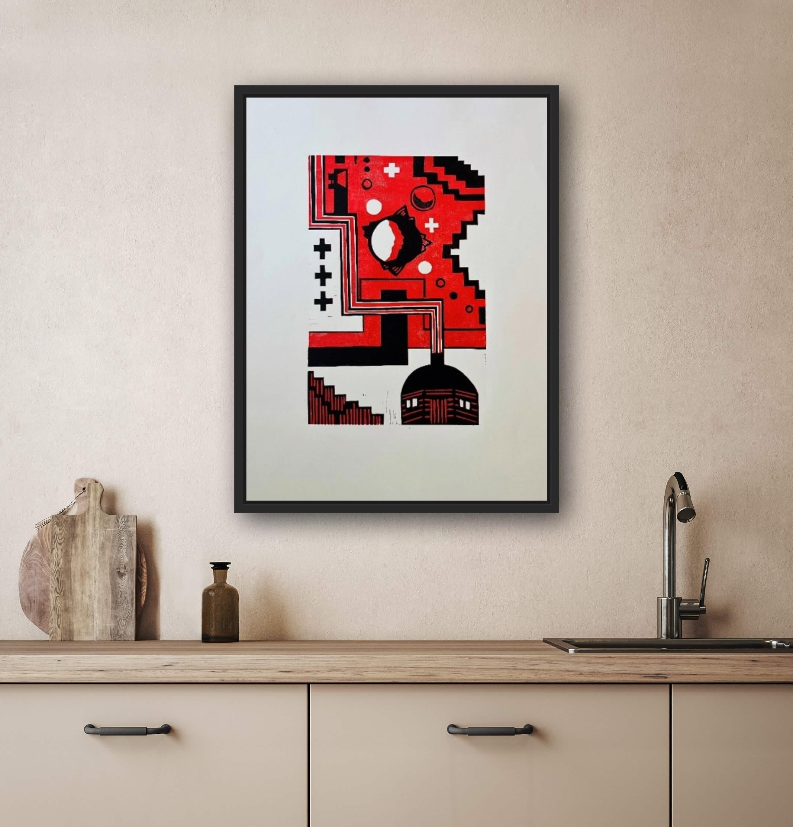 Je sens votre présence tenant ma main - Gris Landscape Print par Duhon James