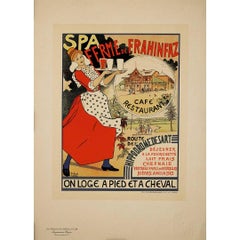 1896 Original lithograph by Duick & Crespin Ferme de Frahinfaz near Spa, Belgium