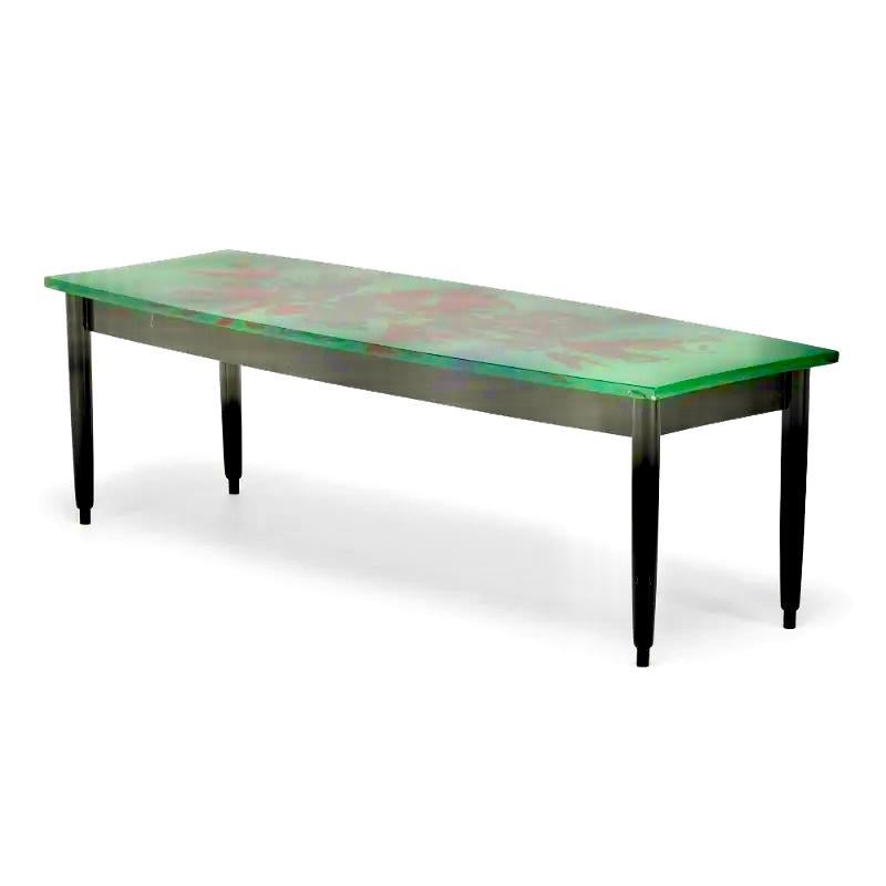 Duilio 'Dubé' Barnabe Reverse Painted Glass Top Cocktail Table for Fontana Arte For Sale 12