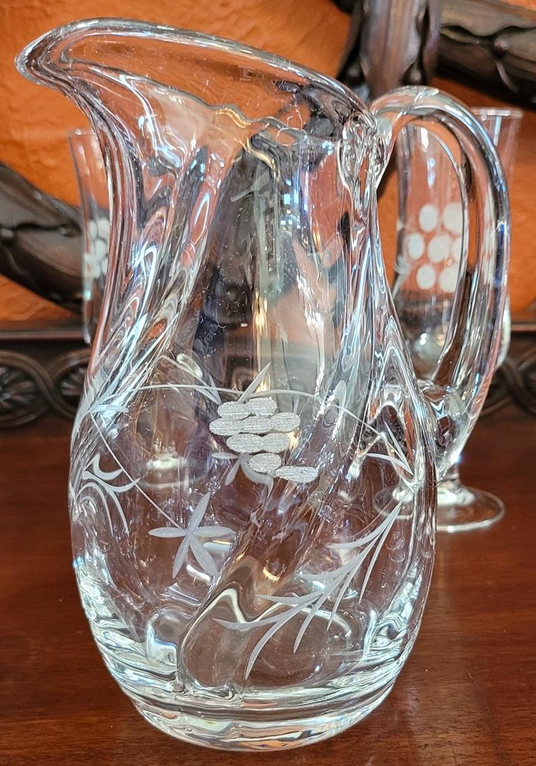 20th Century Duiske Irish Hand Cut Glassware Set For Sale