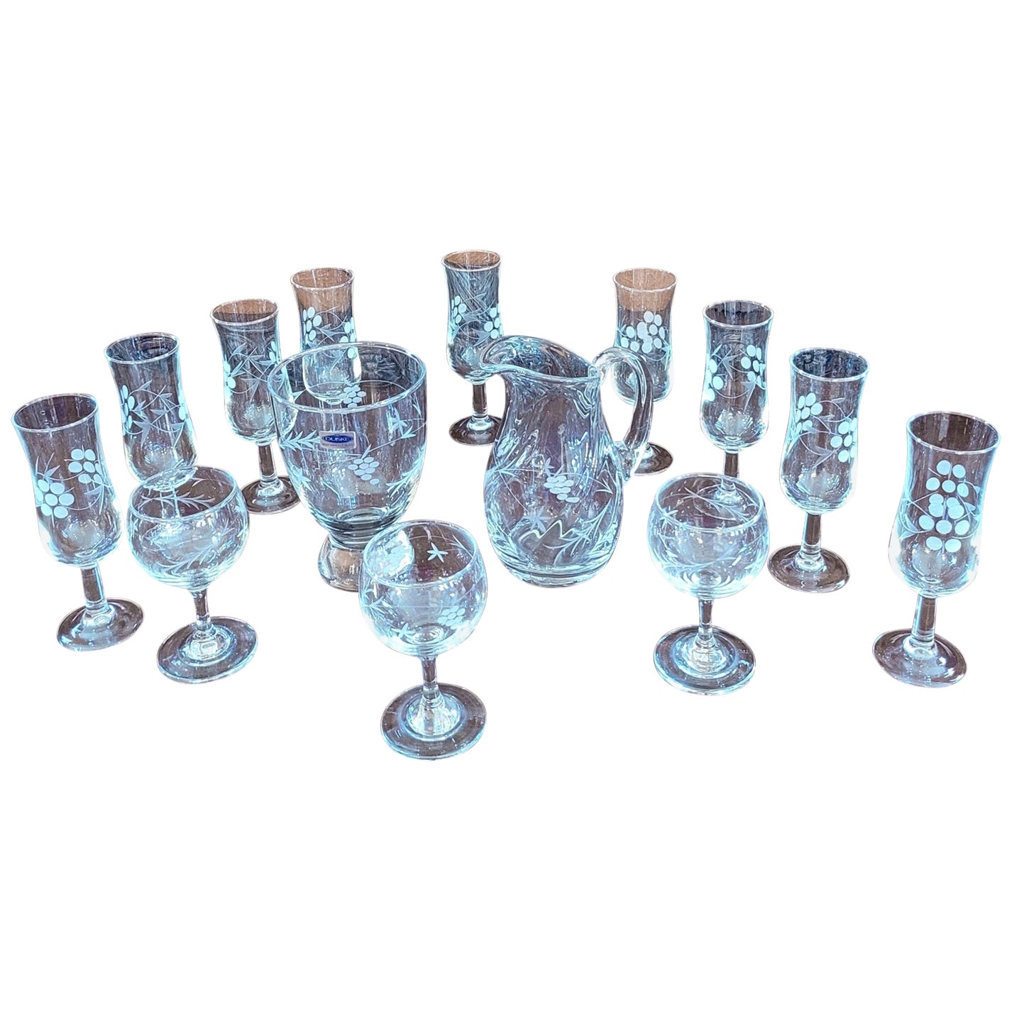 Duiske Irish Hand Cut Glassware Set