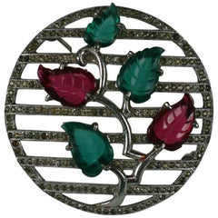 Dujay Art Deco Fruit Salad Brooch