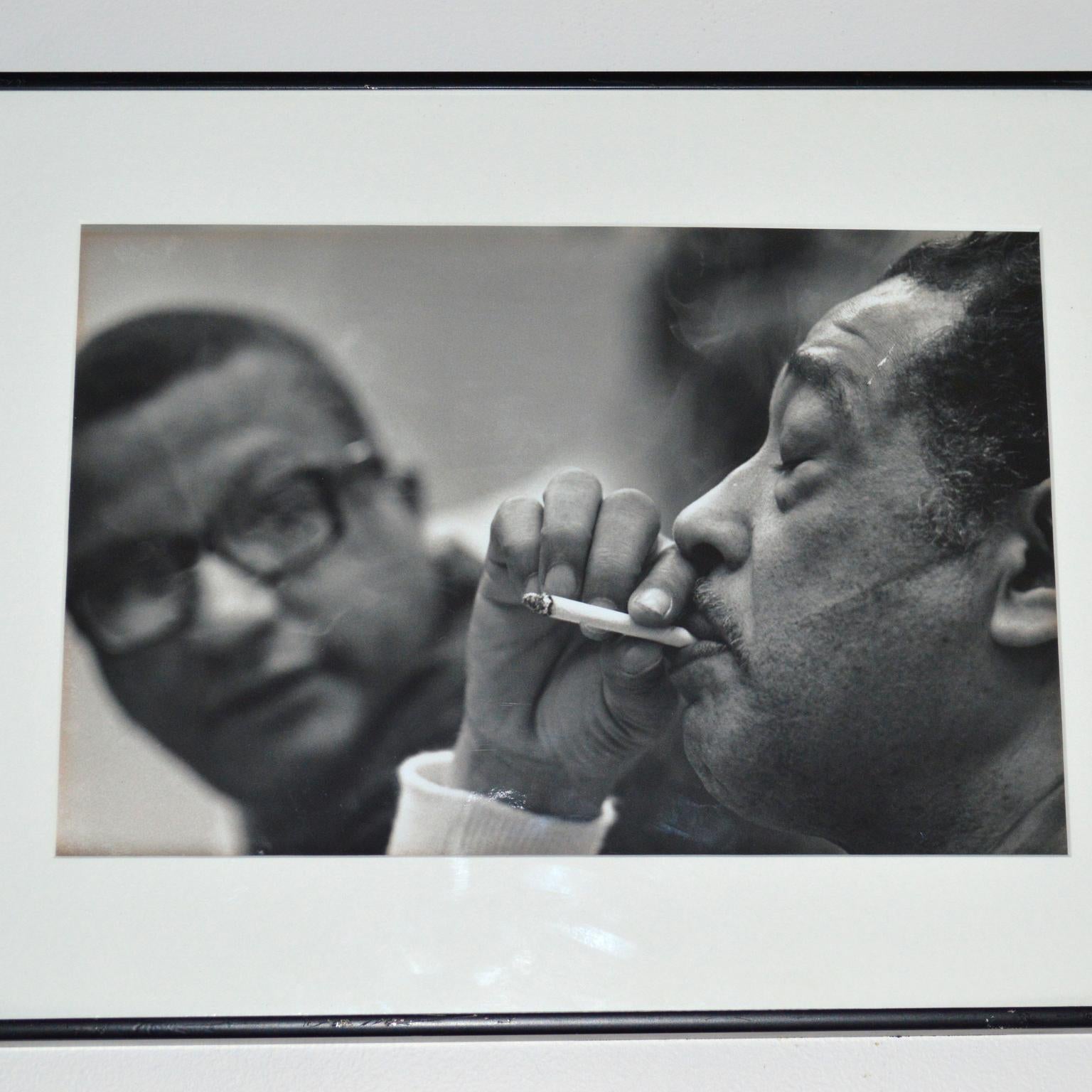 A silver gelatin print of Duke Ellington and band member and collaborator Billy 