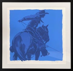 „Blue Cowboy“ (2010) von Duke Beardsley, Original Western-Stillleben- Serigraphie