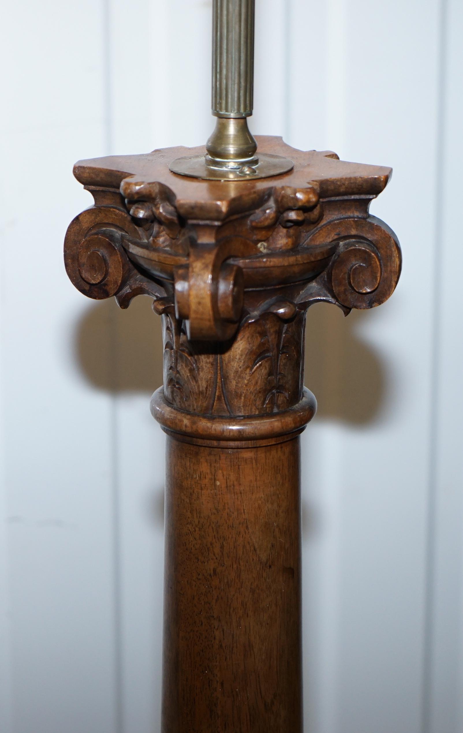 Duke & Duchess Northumberland's Estate Sale Solid Walnut Floor Standing Lamp 4