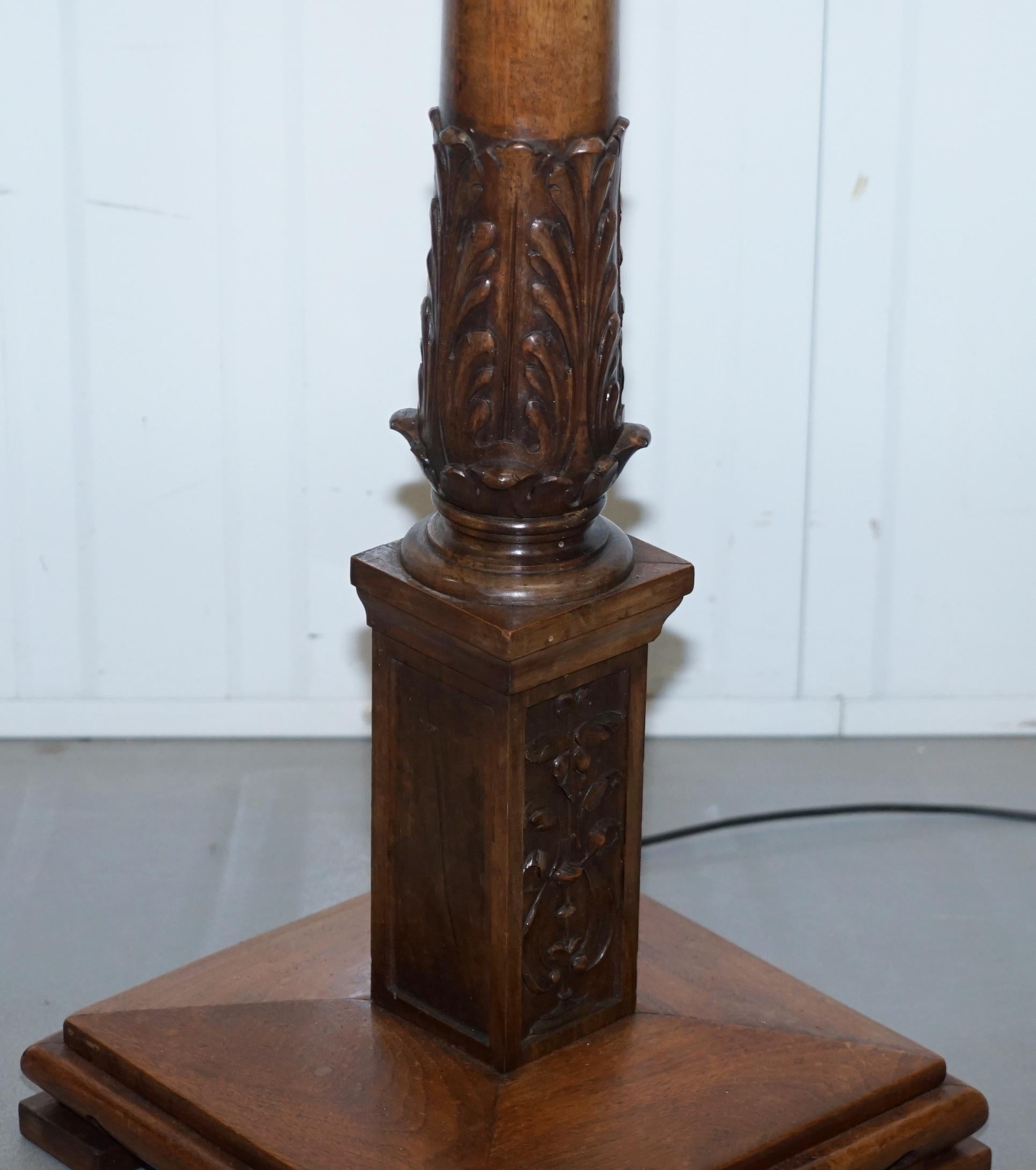 Duke & Duchess Northumberland's Estate Sale Solid Walnut Floor Standing Lamp 6