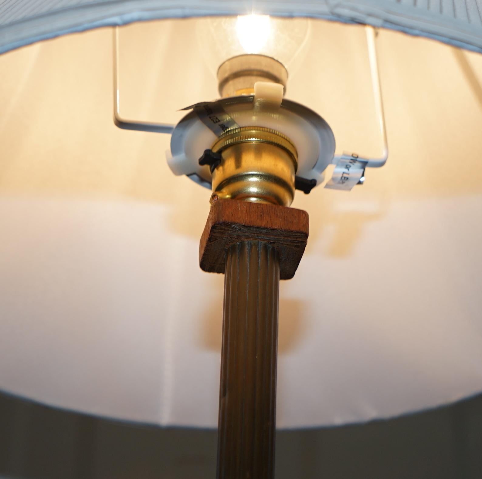 English Duke & Duchess Northumberland's Estate Sale Solid Walnut Floor Standing Lamp