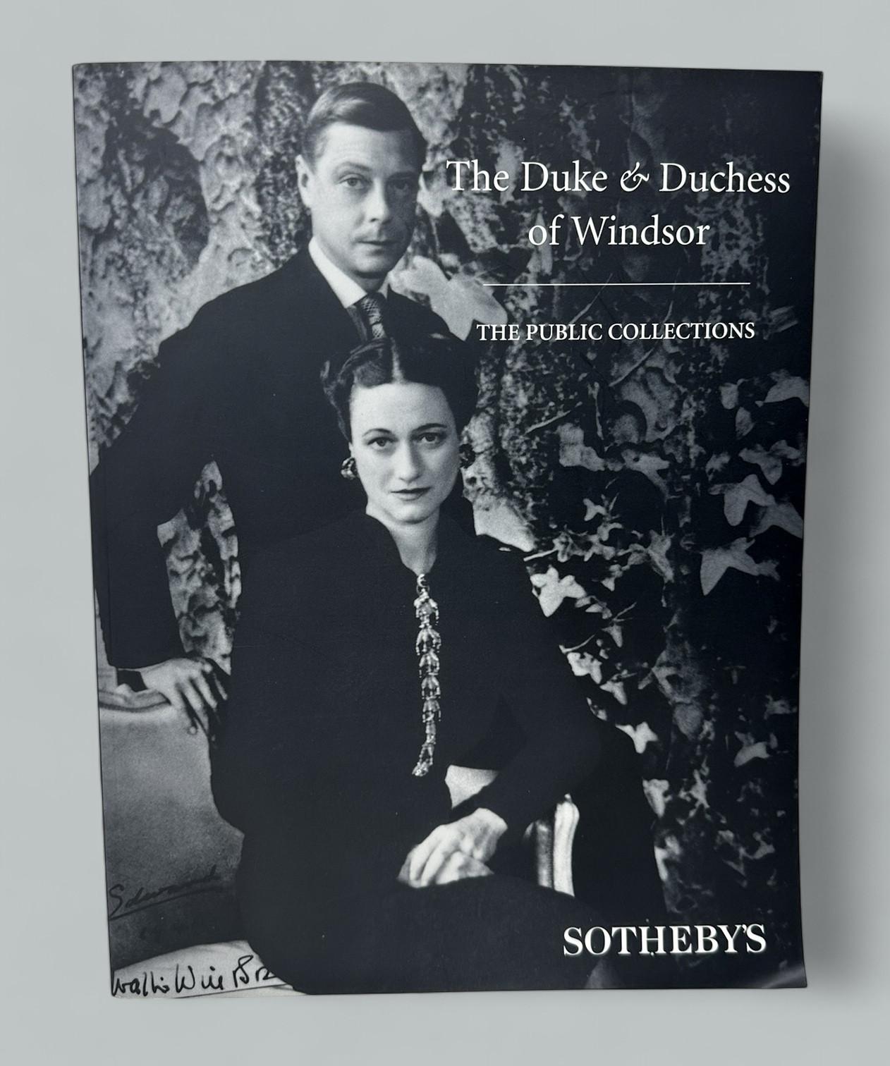 British Duke & Duchess of Windsor Sotheby's New York Memorabilia Auction Catalogue Book For Sale