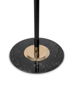 Duke Floor Lamp in Black and Brass