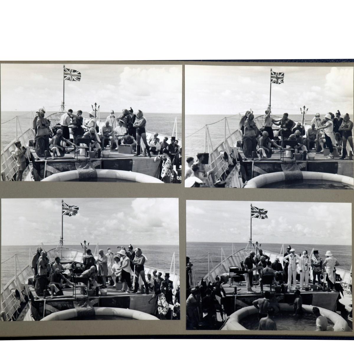 Duke of Edinburgh's World tour 1959 on HM Yacht Britannia, un fascinant document photographique de la visite du Duc à de nombreuses destinations entre Rangoon et Nassau, y compris la Birmanie, Singapour, Sandakan et l'île de Lanasi, avec 74