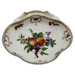 Used "Duke of Gloucester" Pattern Porcelain Shell-Shaped Sweetmeat Dish, circa 2000