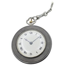 Antique Duke of Wellington Medal Pocket Watch Silver with Chain, 1930