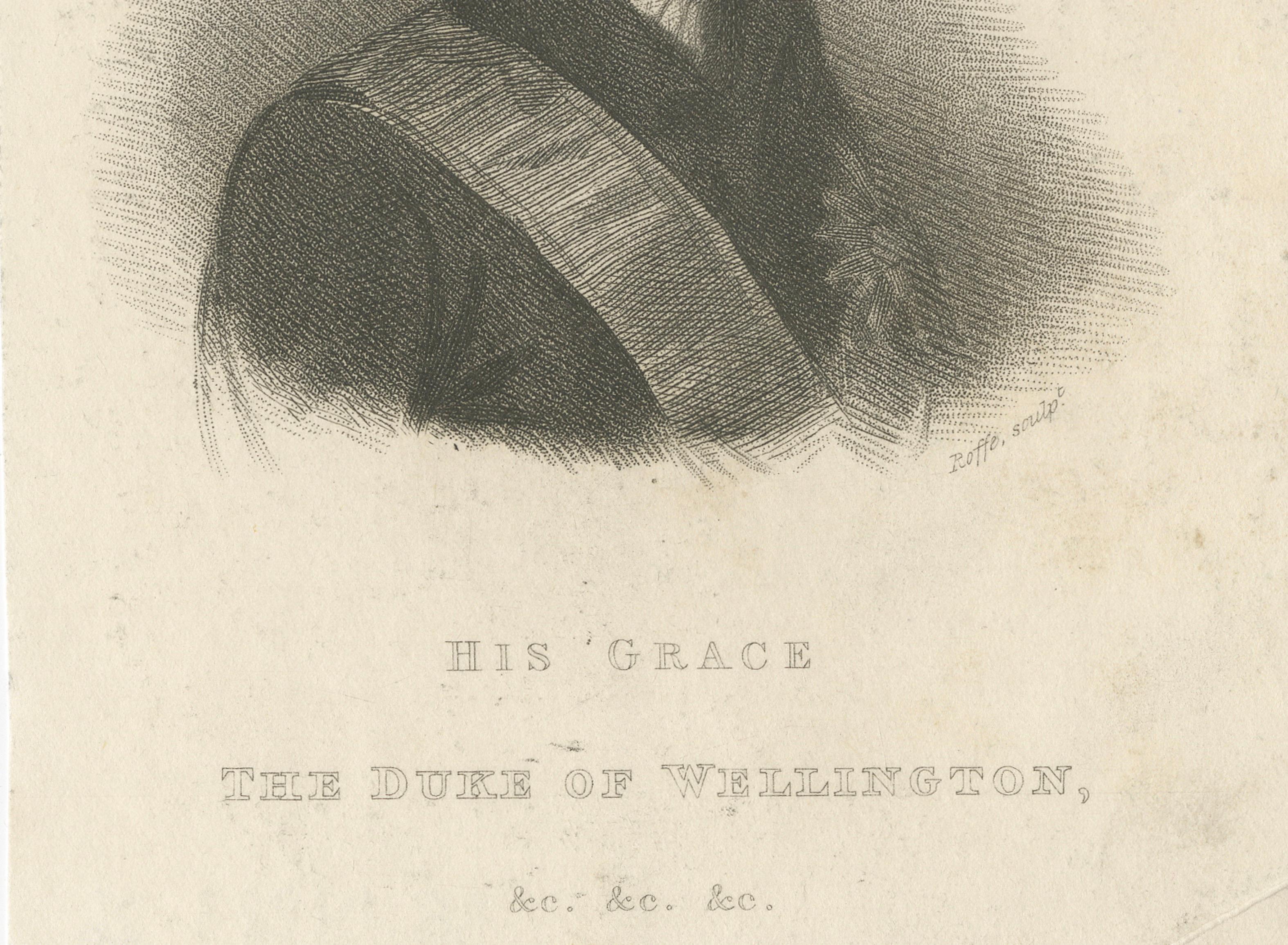 Duke of Wellington Portrait, Waterloo Hero, British Engraving c.1820
