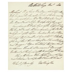 Herzog von Wellington, signierter handgeschriebener Brief